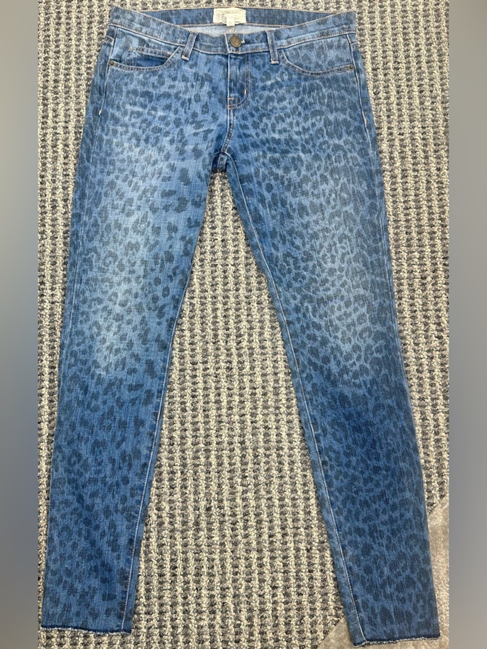 Current/Elliott Leopard Print Skinny Jeans Size 28 Made in USA